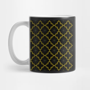 Yellow Chrysanthemum Light and Shadow Kaleidoscope pattern (Seamless) 10 Mug